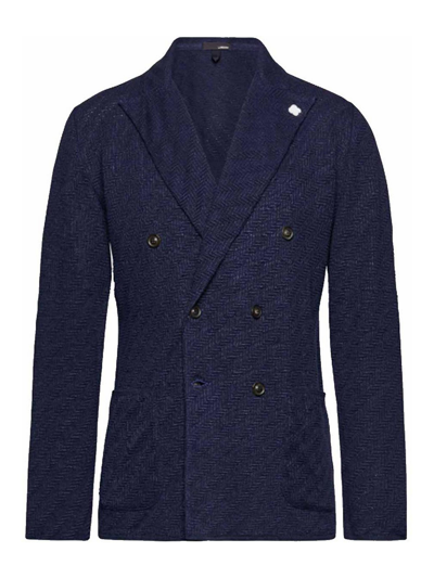 Lardini Long Single-breasted Coat In Blue