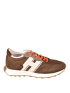 Hogan Suede-panels Sneakers In Marrón