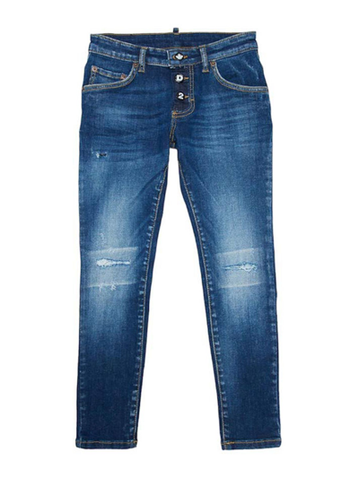 Dsquared2 Kids' Bootcut Jeans In Azul