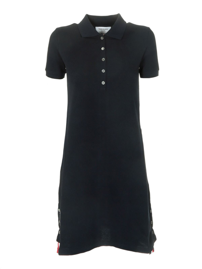 Thom Browne Polo Dress In Blue