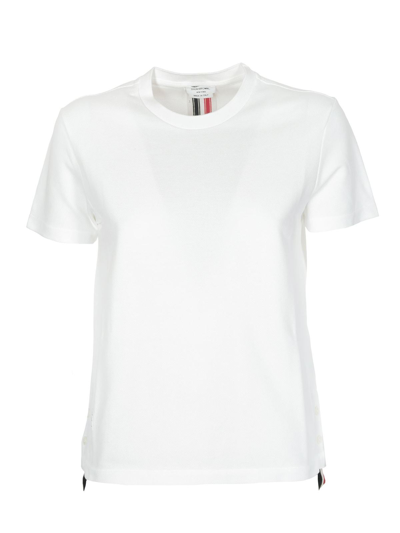 Thom Browne Rwb Stripe Relaxed T-shirt In White