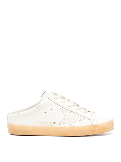 Golden Goose Superstar 皮质穆勒鞋 In White