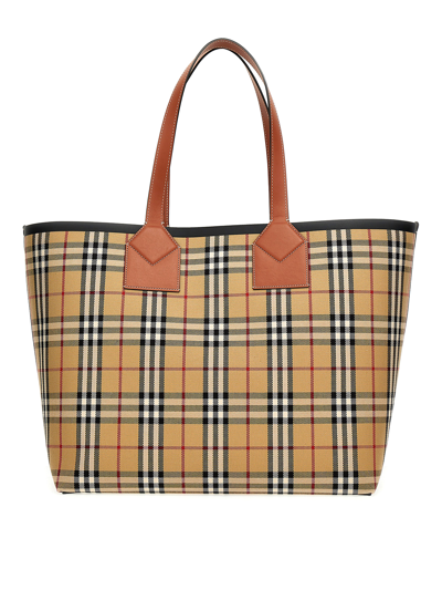 Burberry London Shopping Bag In Beige