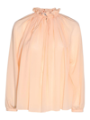 Lanvin Silk Shirt In Orange