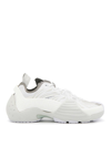 Lanvin Flash-x Mesh Upper Sneakers With Textured Panels In White
