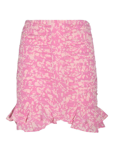 Isabel Marant Pink Silk Blend Skirt In Nude & Neutrals