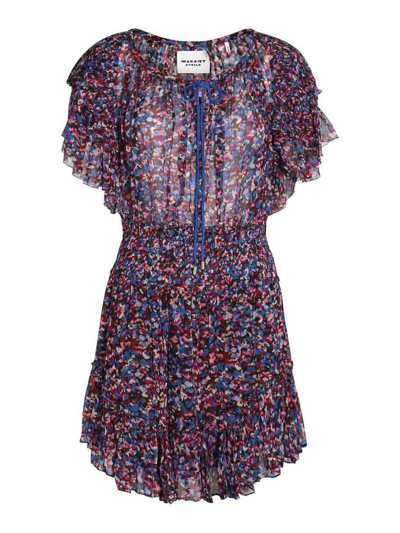 Isabel Marant Étoile Isabel Marant Etoile Florise Mini Dress In Pink /blue