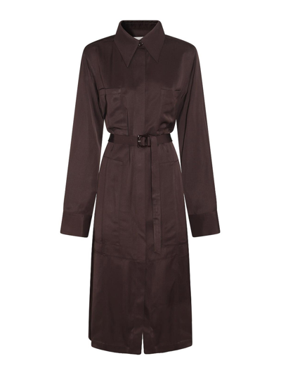 JIL SANDER GANACHE VISCOSE TRENCH COAT