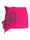 Area Heart Embellished Ruffled Mini Skirt In Multicolour