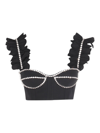 Area Black Cotton Top In Black