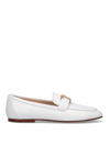 Tod's T Timeless Loafers In Leather In Blanco