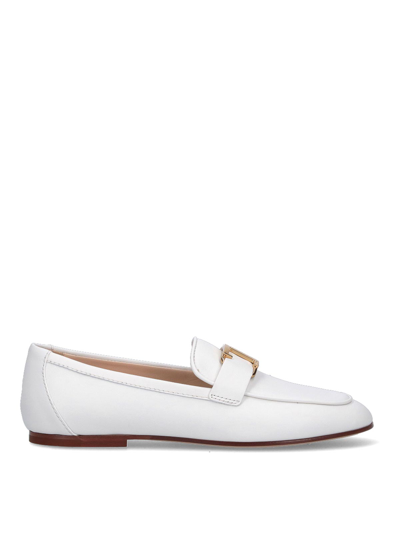 Tod's Moccasins In Blanco