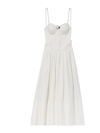 Proenza Schouler Poplin Bustier Midi-dress In White