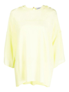 Lanvin Circular Collar Loose Fit Top In Amarillo