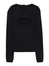 Stella Mccartney Knitwear Top Featuring Cut-out Detail In Black