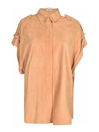 Dondup Short Sleeves Shirt In Orange
