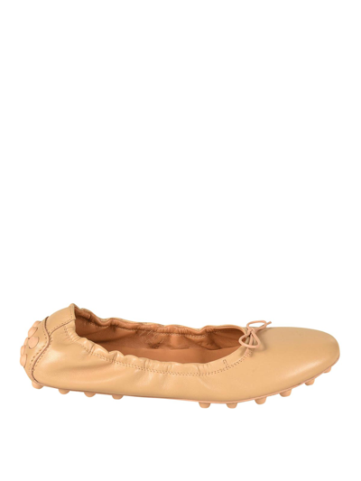 Tod's Flat Shoes In Beige