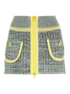 Cormio Knit Mini Skirt With Front Zipper In Yellow