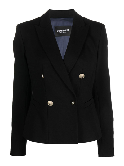 Dondup Peak-lapel Double-breasted Blazer In Negro