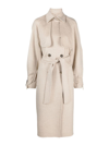 Max Mara Beige Cashmere Oversize Trench Coat In Beis