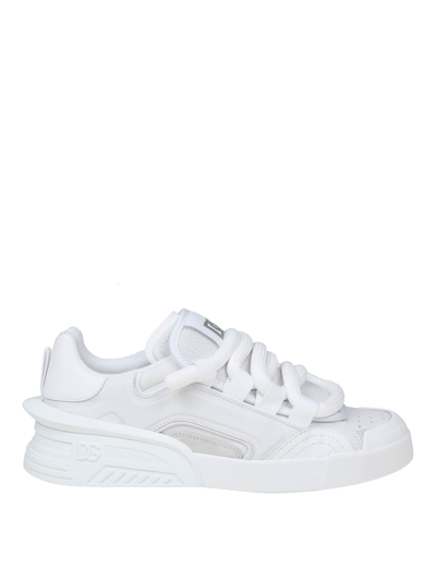 Dolce & Gabbana White Portofino Space Sneakers In Blanco