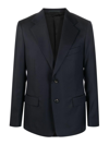 Lanvin Wool Button-fastening Blazer Dart Detailing In Blue