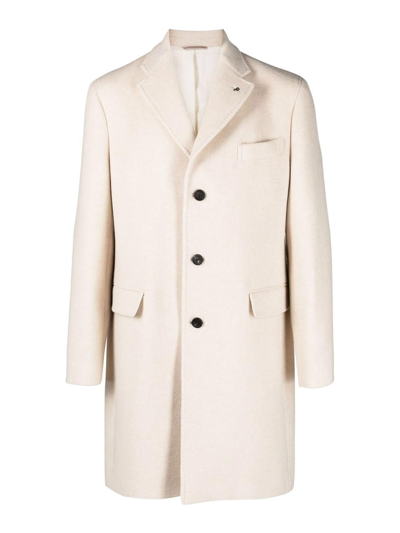 Peserico Single-breasted Notched-lapels Coat In Light Pink