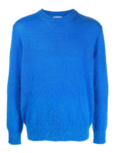 Off-white Mohair Arrows Sweater In Blue
