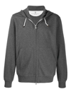 Brunello Cucinelli Cotton Zip-up Hoodie In Grey