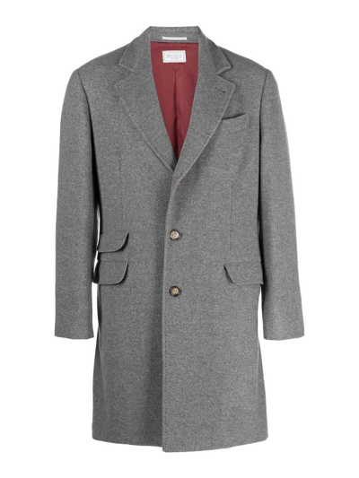 Brunello Cucinelli Coat In Grey