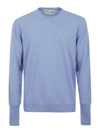 Ballantyne Round Neck Pullover In Light Blue