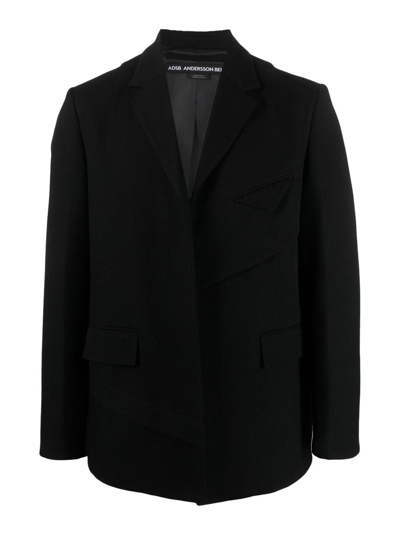 Andersson Bell Camtton Open-front Blazer In Black  