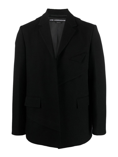 Andersson Bell Camtton Open-front Blazer In Black
