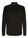 Dolce & Gabbana Denim Shirt In Black
