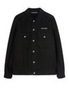 Palm Angels Logo Embroidered Buttoned Shirt In Black