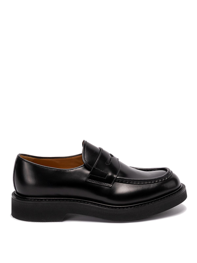 Church's Lynton Leather Slip-on Shoes In Negro