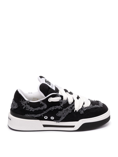 Dolce & Gabbana Sneakers With Fringes Details In Black  