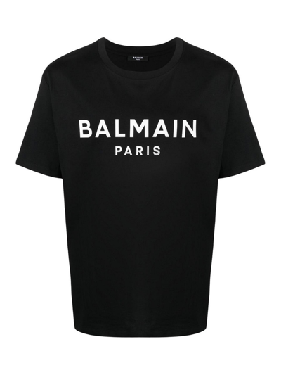 Balmain Logo-print Crew-neck T-shirt In White