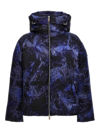 Off-white Monogram Patterned Sierra Leone Puffer Jacket In Azul