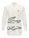 Comme Des Garçons Shirt Collaboration With Lacoste Featuring Graphic Print In Blanco