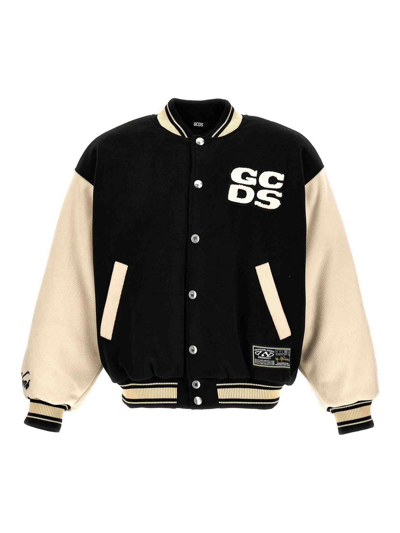 Gcds Embroidered Bomber Jacket In White