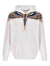 Marcelo Burlon County Of Milan Optical Wings Cotton Hoodie In Blanco