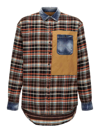 Dsquared2 Denim-details Check-pattern Shirt In Multicolor