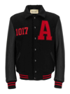 Alyx Logo Print Varsity-style Jacket In Black In Black