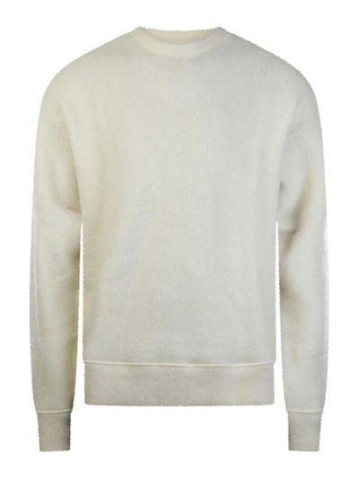 Jil Sander Milk Alpaca And Wool Blend Sweater In White