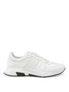 TOM FORD WHITE LEATHER BLEND JAMES SNEAKERS