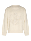 Jil Sander Sweater With Logo In Beis