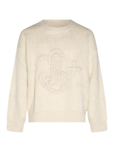 Jil Sander Sweater With Logo In Beis