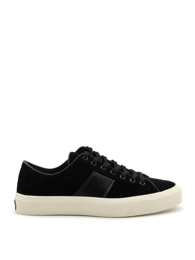Tom Ford Black Suede And Leather Cambridge Sneakers
