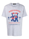 Dsquared2 Graphic Print Cool Fit T-shirt In Grey